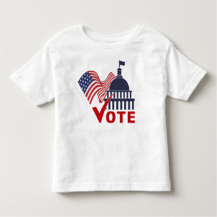 Amerikanische Flagge mit Karo Mark Kleinkind T-shirt