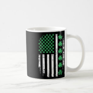 Amerikanische Flagge mit Kleeblatts für St Patrick Kaffeetasse