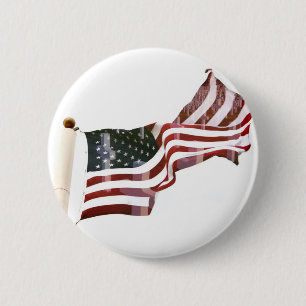 Amerikanische Flagge mit Kreuzen Button