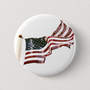 Amerikanische Flagge mit Kreuzen Button