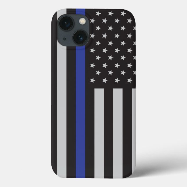 Amerikanische Flagge mit personalisierter Thin Blu Case-Mate iPhone Hülle (Rückseite)