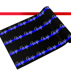 Amerikanische Flagge mit personalisierter Thin Blu Geschenkpapier