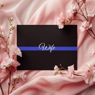 Amerikanische Flagge mit personalisierter Thin Blu Postkarte