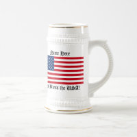 Amerikanische Flagge mit Text/Name