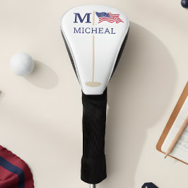 Amerikanische Flagge Monogramm Name Golf Headcover