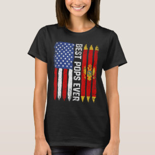 Amerikanische Flagge Montenegro Flaggen Beste Pop T-Shirt