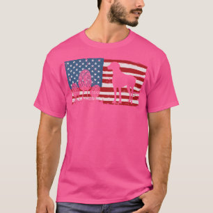 Amerikanische Flagge Morel Pilz Jagd Weimaraner tu T-Shirt