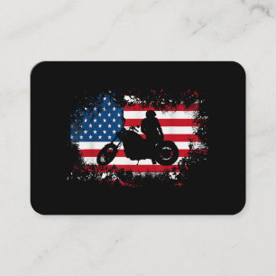 Amerikanische Flagge Motorrad Funny Sport Lover Visitenkarte