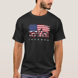 Amerikanische Flagge Mtb Mountain Bike Bekleidung  T-Shirt