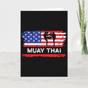 Amerikanische Flagge Muay Thai Geschenk Thailand K Karte