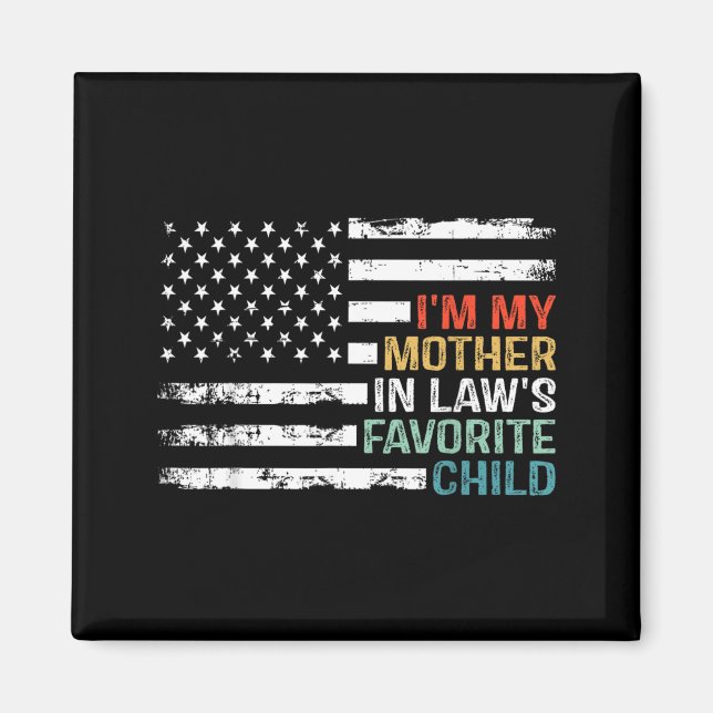 Amerikanische Flagge Mutter Schwiegermutter Liebli Magnet (Vorne)