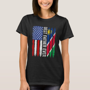 Amerikanische Flagge Namibia Flag Beste Familie T-Shirt