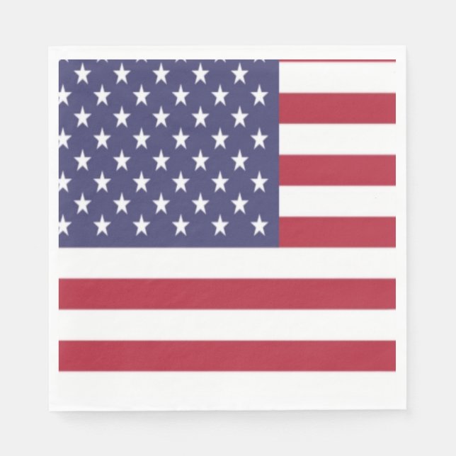 Amerikanische Flagge Napkin Serviette (Vorderseite)