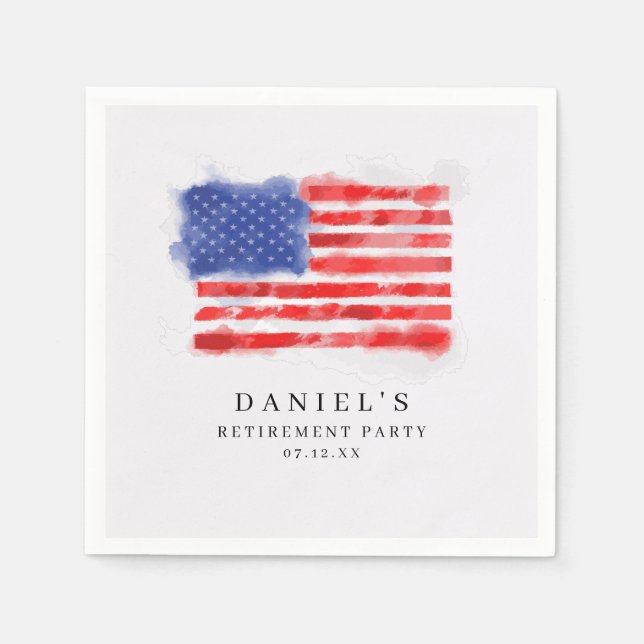 Amerikanische Flagge Napkins Serviette (Vorderseite)