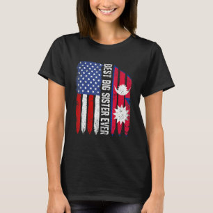 Amerikanische Flagge Nepal Flag Beste Big Sister a T-Shirt