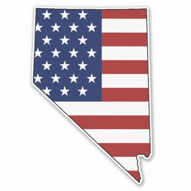 Amerikanische Flagge Nevada Aufkleber (Vorderseite)