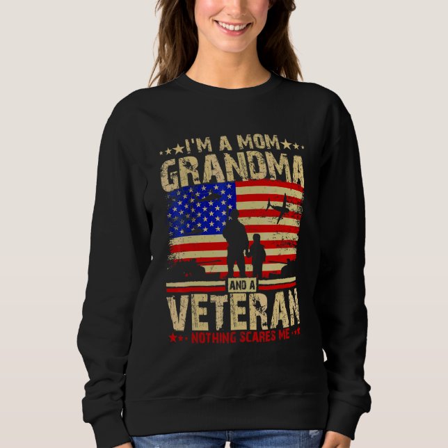 Amerikanische Flagge nichts stört eine Mama Oma un Sweatshirt (Vorderseite)