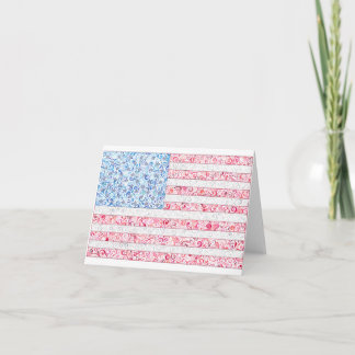 Amerikanische Flagge Notecards Karte
