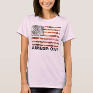 Amerikanische Flagge, Nummer Eins T-Shirt