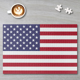 Amerikanische Flagge oder benutzerdefiniertes Bild Puzzle