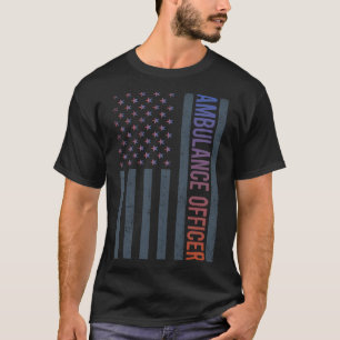 Amerikanische Flagge - Offizier des Ambulanzdienst T-Shirt