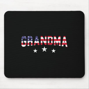 Amerikanische Flagge Oma 4. Juli Vintage Sterne An Mousepad