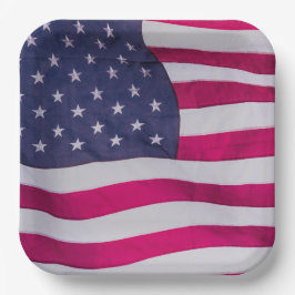 Amerikanische Flagge Pappteller