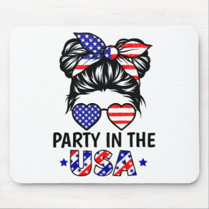 Amerikanische Flagge Party in den USA 4. Juli Patr Mousepad