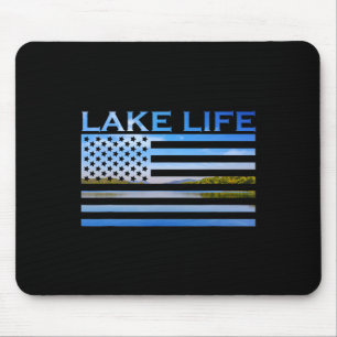Amerikanische Flagge Patriot Fischen am See Das is Mousepad