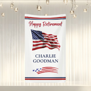 Amerikanische Flagge Patriot Ruhestandsfeier Banner