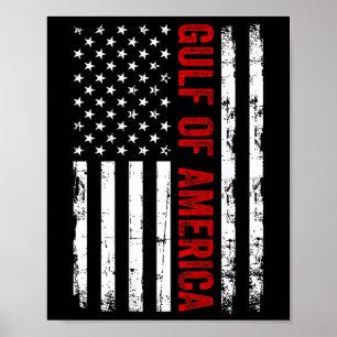 Amerikanische Flagge Patrioti im Golf von Amerika Poster