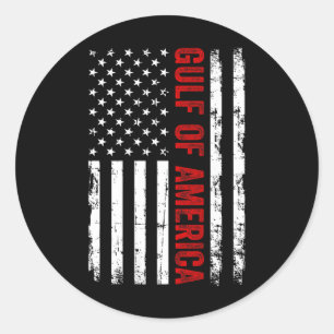 Amerikanische Flagge Patrioti im Golf von Amerika  Runder Aufkleber
