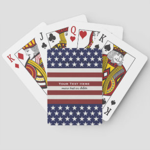 Amerikanische Flagge Patriotic 4. Juli Custom Spielkarten