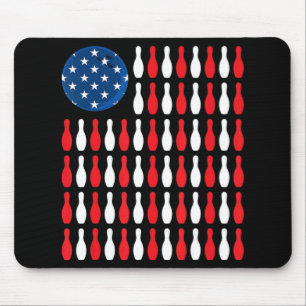 Amerikanische Flagge - Patriotic Bowler & Bowling Mousepad