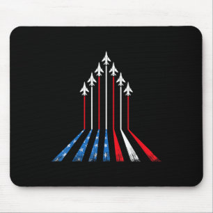 Amerikanische Flagge Patriotisch 4. Juli Rot Weiß Mousepad