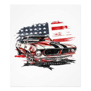 Amerikanische Flagge Patriotisch  Fotodruck