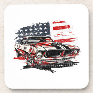 Amerikanische Flagge Patriotisch Getränkeuntersetzer