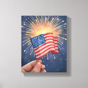 Amerikanische Flagge Patriotisch Leinwanddruck