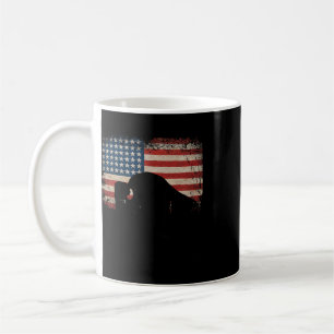 Amerikanische Flagge Patriotisch Usa Büffel Bison Kaffeetasse