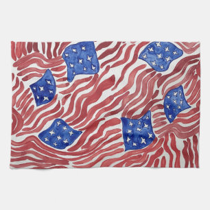 Amerikanische Flagge patriotische Ameriana Küchen Geschirrtuch
