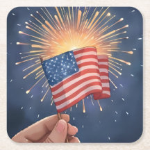 Amerikanische Flagge Patriotische Aquarellmalerei 