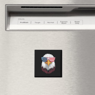 Amerikanische Flagge Patriotischer Adler 4. Juli Magnet