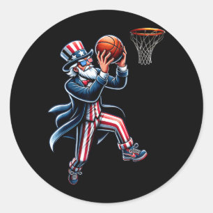 Amerikanische Flagge Patriotischer Baseball 4. Jul Runder Aufkleber