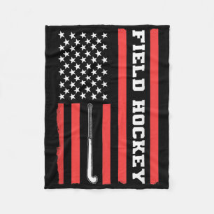 Amerikanische Flagge Patriotischer Feldhockey Usa Fleecedecke