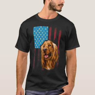 Amerikanische Flagge Patriotischer Hund Cocker Spa T-Shirt