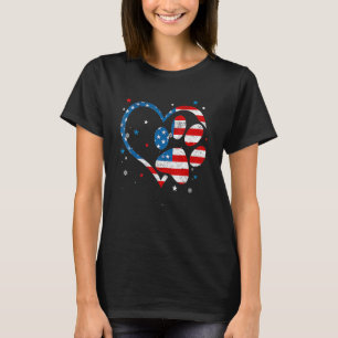 Amerikanische Flagge Patriotischer Hund- und Katze T-Shirt