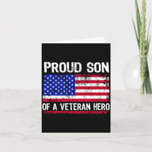 Amerikanische Flagge Patriotischer Sohn Veterans D Karte