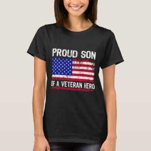 Amerikanische Flagge Patriotischer Sohn Veterans D T-Shirt