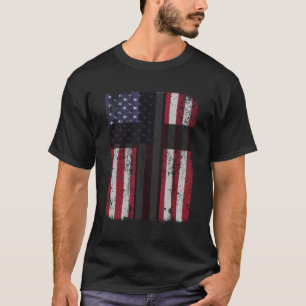 Amerikanische Flagge Patriotisches Usa Christliche T-Shirt