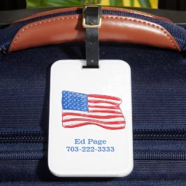 Amerikanische Flagge Personalisiert Gepäckanhänger